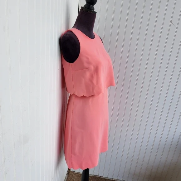 LOFT Pink Sleeveless Tiered Mini Dress for Cocktail - Picture 5 of 15